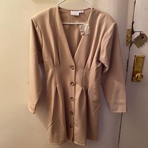 Tan Button Down Dress